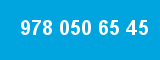 978 050 65 45 978 050 65 45